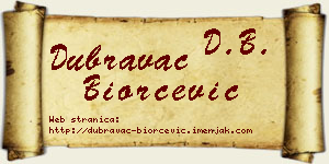 Dubravac Biorčević vizit kartica